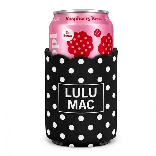 Black/White Dot Koozie