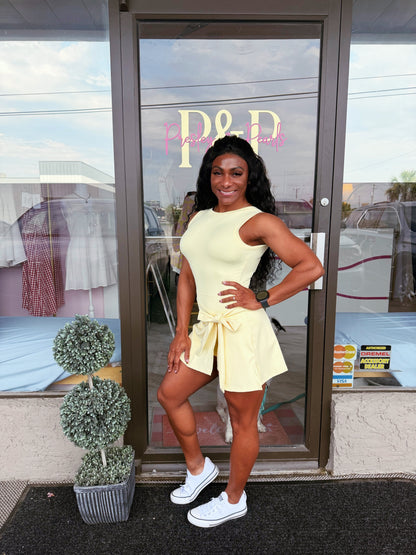 Sleeveless Athletic Mini - Butter Yellow