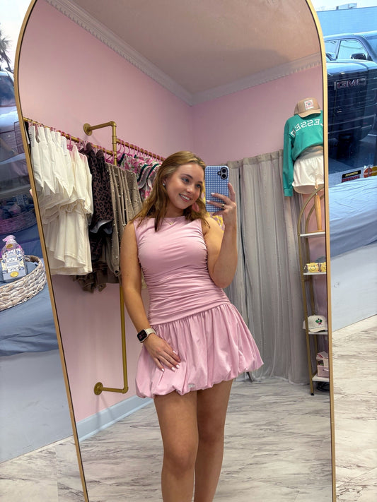 Mini dress w/ peplum