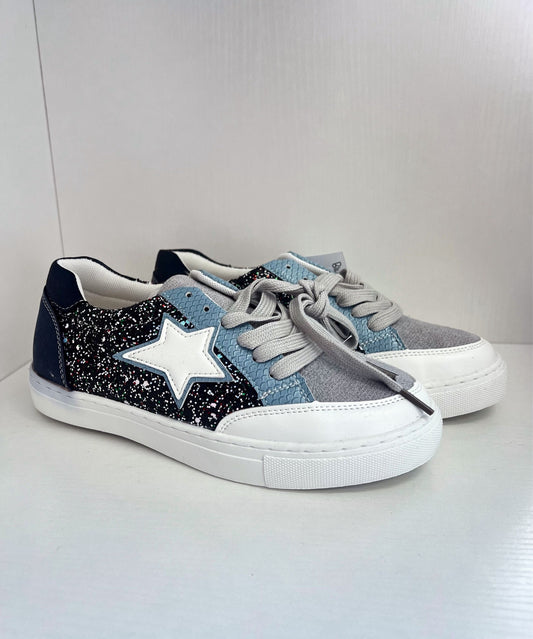 Blue Glitter Sneakers