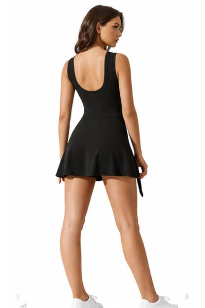 Premium  activewear tennis skorts dress with bow tie skirts